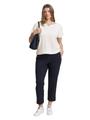 Plus Size - T-Shirt im Material-Mix 46 Regular Fit - Whisper White