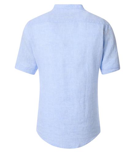 Leinenhemd M Casual Fit Short - Blau