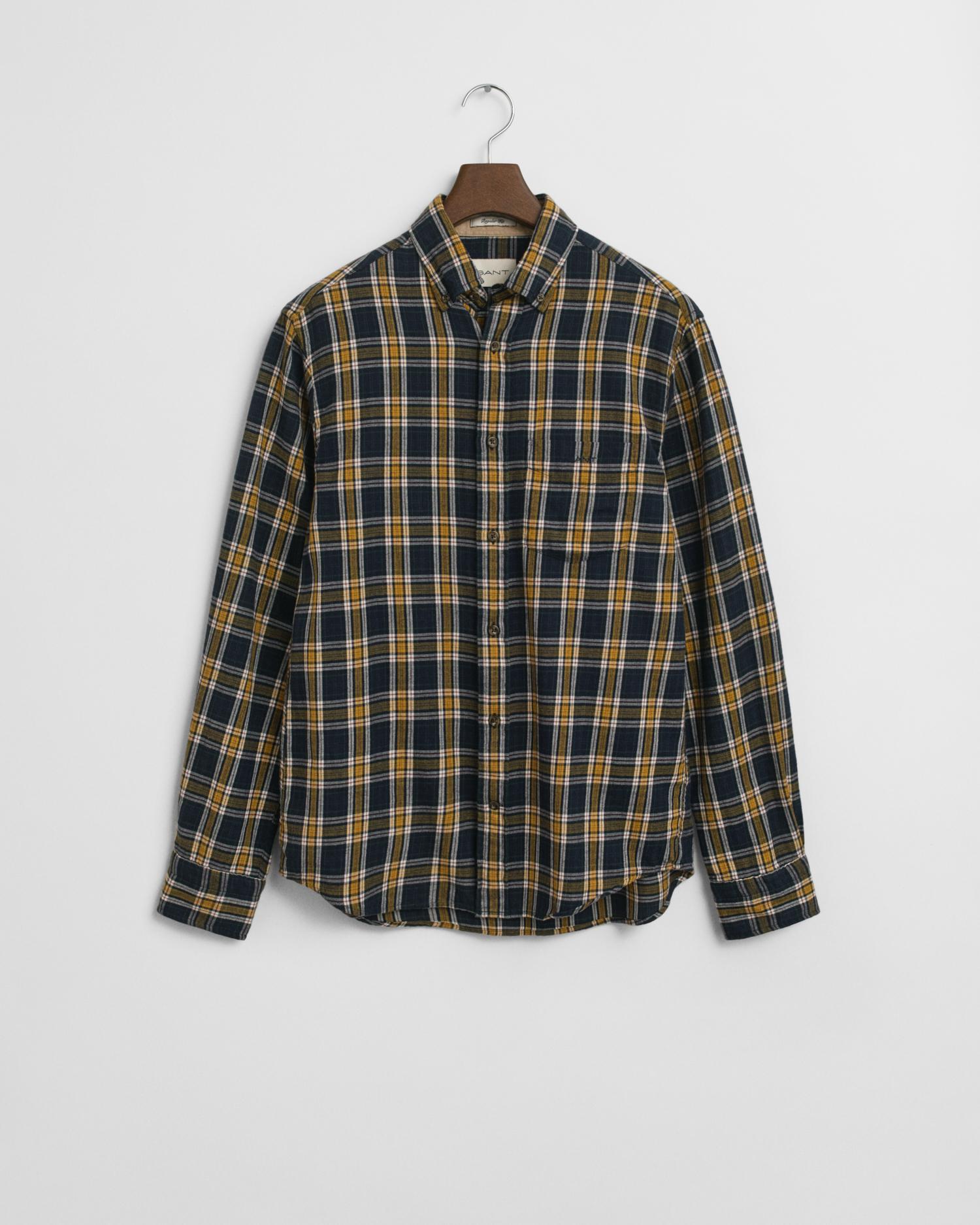 Regular Fit Windblown Flannel Hemd mit Karomuster XXL - Evening Blue