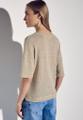T-Shirt mit Glitzerdetails Beige 36