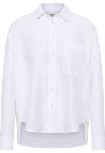 Linen Shirt Bluse Leinen Langarm Weiß 42/Langarm