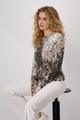 Shirt mit Leomuster 36 - Creamy Beige Gemustert