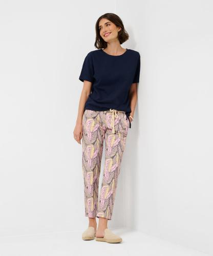 Style Mel S 38 Flatfronthose, Damenhose, Reißverschluss, Mit Bindegürtel, Konischer Beinverlauf, Normale Leibhöhe, Relaxed Fit, Schmale Fußweite - Sea Shell