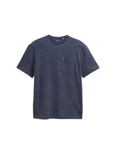 T-Shirt mit Brusttasche XL Regular Fit - Blueish Grey
