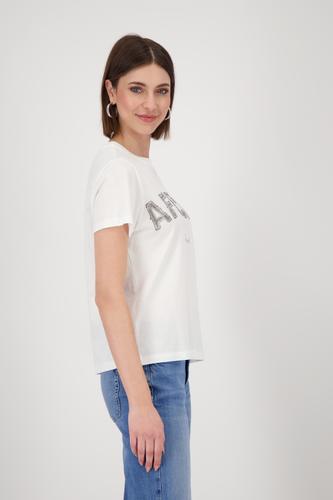 T-Shirt mit Strasssteinen 44 - Off-white