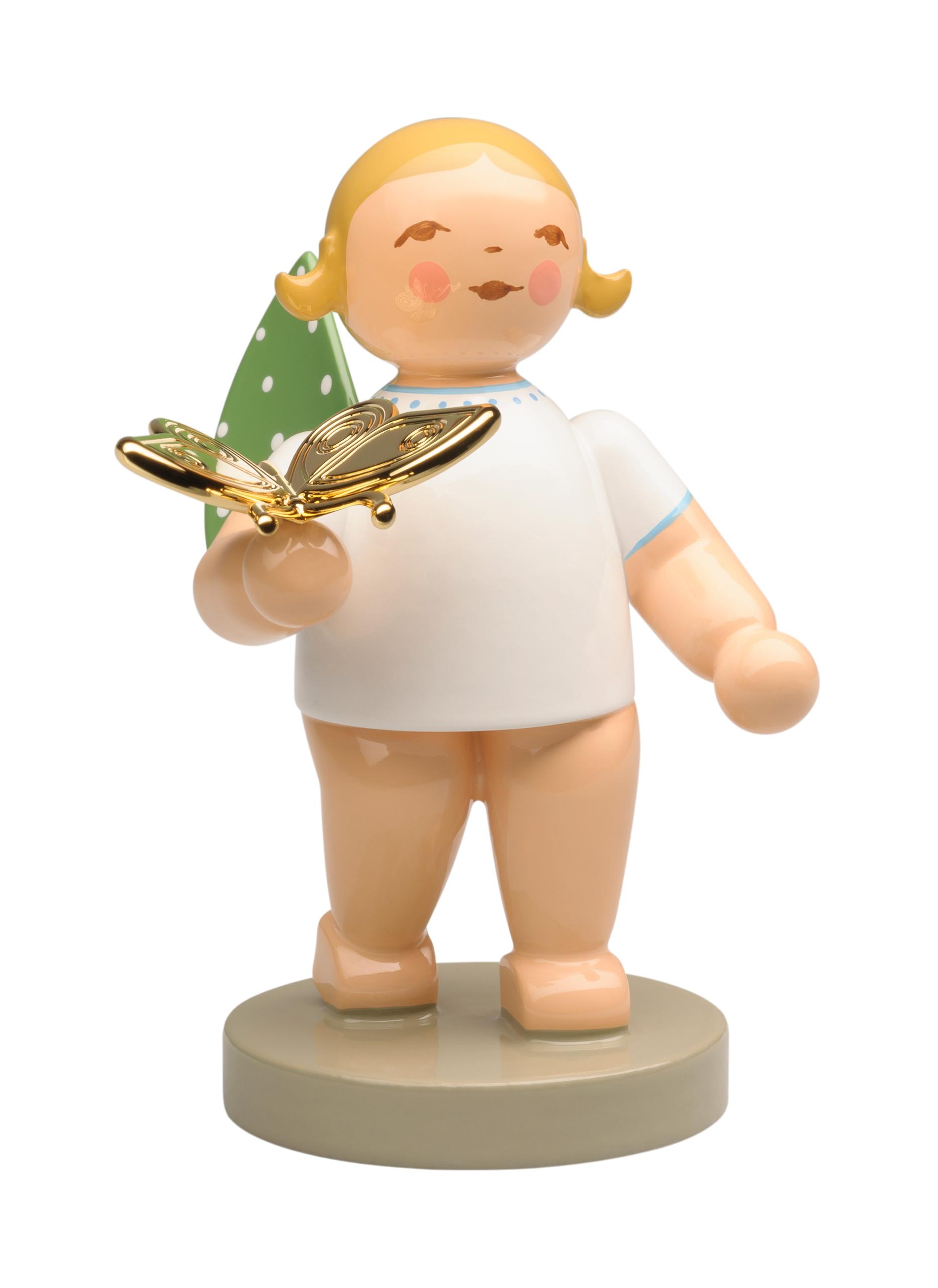 Träumer, Engel mit Schmetterling · vergoldet