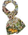 Stola XL-Seidenstola mit Mosaik-Design - vielseitig tragbar OS - True Blue