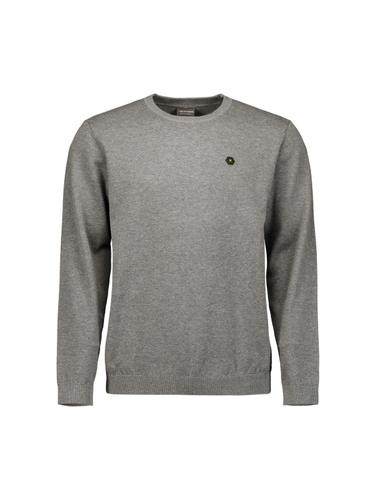 Pullover Crewneck 2 Coloured Melange XXL Regular Fit - Grey Melange