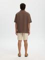 SLHRLXCAL SS SHIRT RESORT XL Locker geschnitten - Chocolate Chip