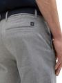 Stretch Slim Chino Shorts mit Gürtel 33 Slim Fit - White Navy Zig Zag Structure
