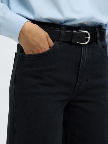 SLFWIDE BEA-KORI HW JEANS NOOS 27/32 Weiter Beinschnitt - Black Denim