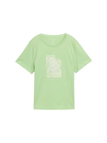 T-Shirt mit Print L Regular Fit - Pistachio Green