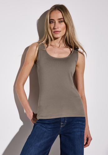 Basic Top in Unifarbe 36 - Stone Brown