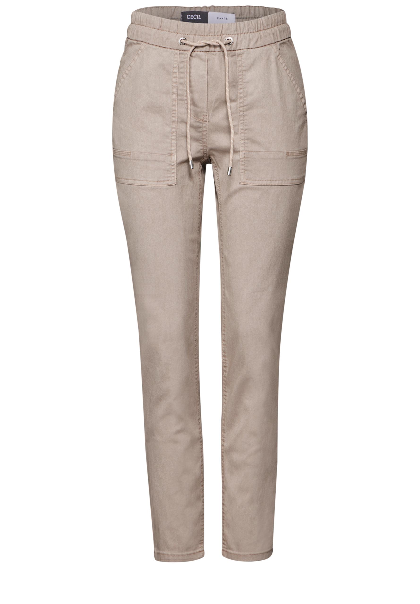 Hose im Washed Look M/28 - Light Hazel Beige