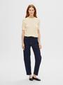 SLFELINNA NEW SS KNIT TOP NOOS XL Normal geschnitten - Birch