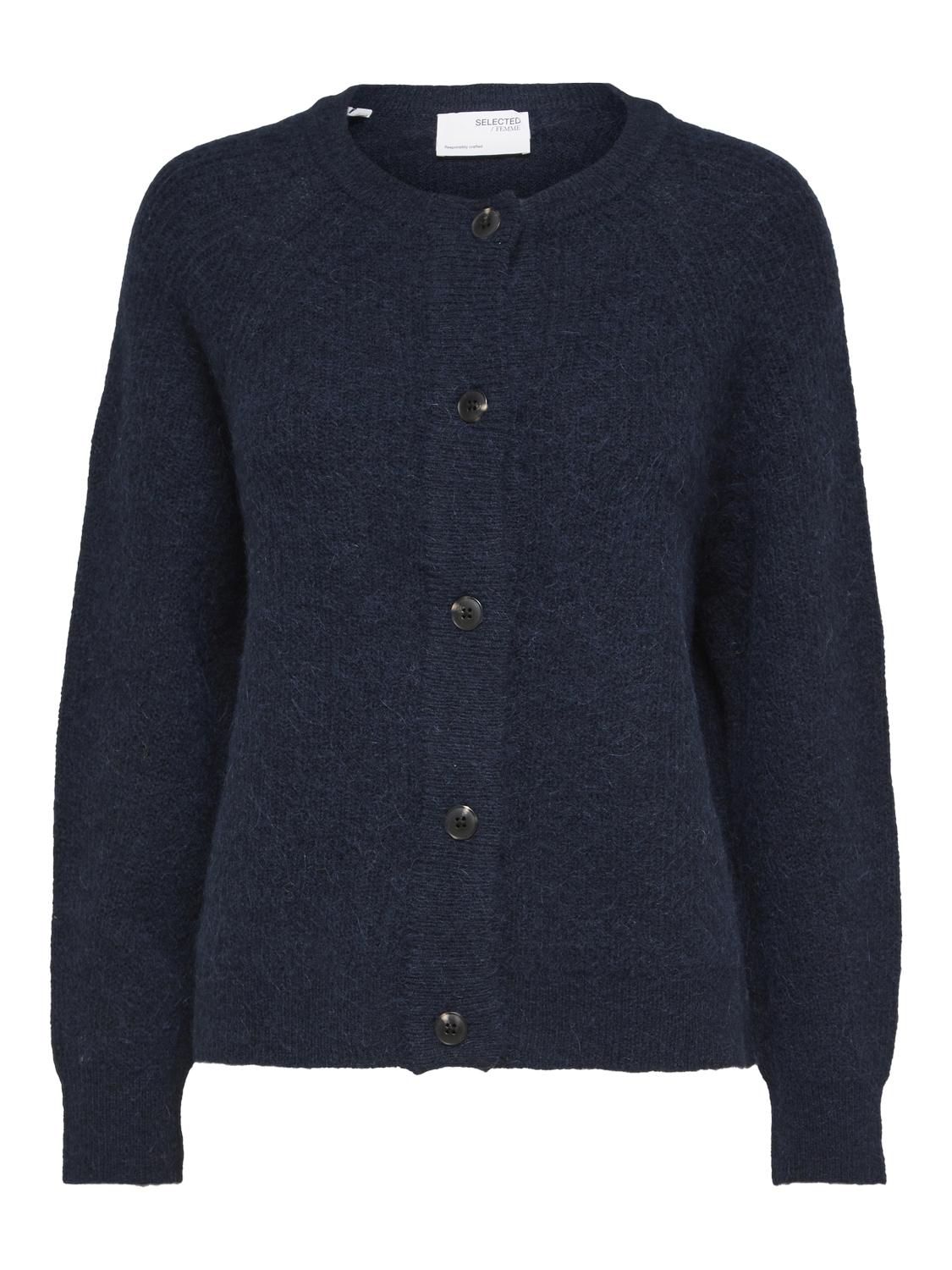 SLFLULU LS KNIT SHORT CARDIGAN B NOOS XL Normal geschnitten - Dark Sapphire