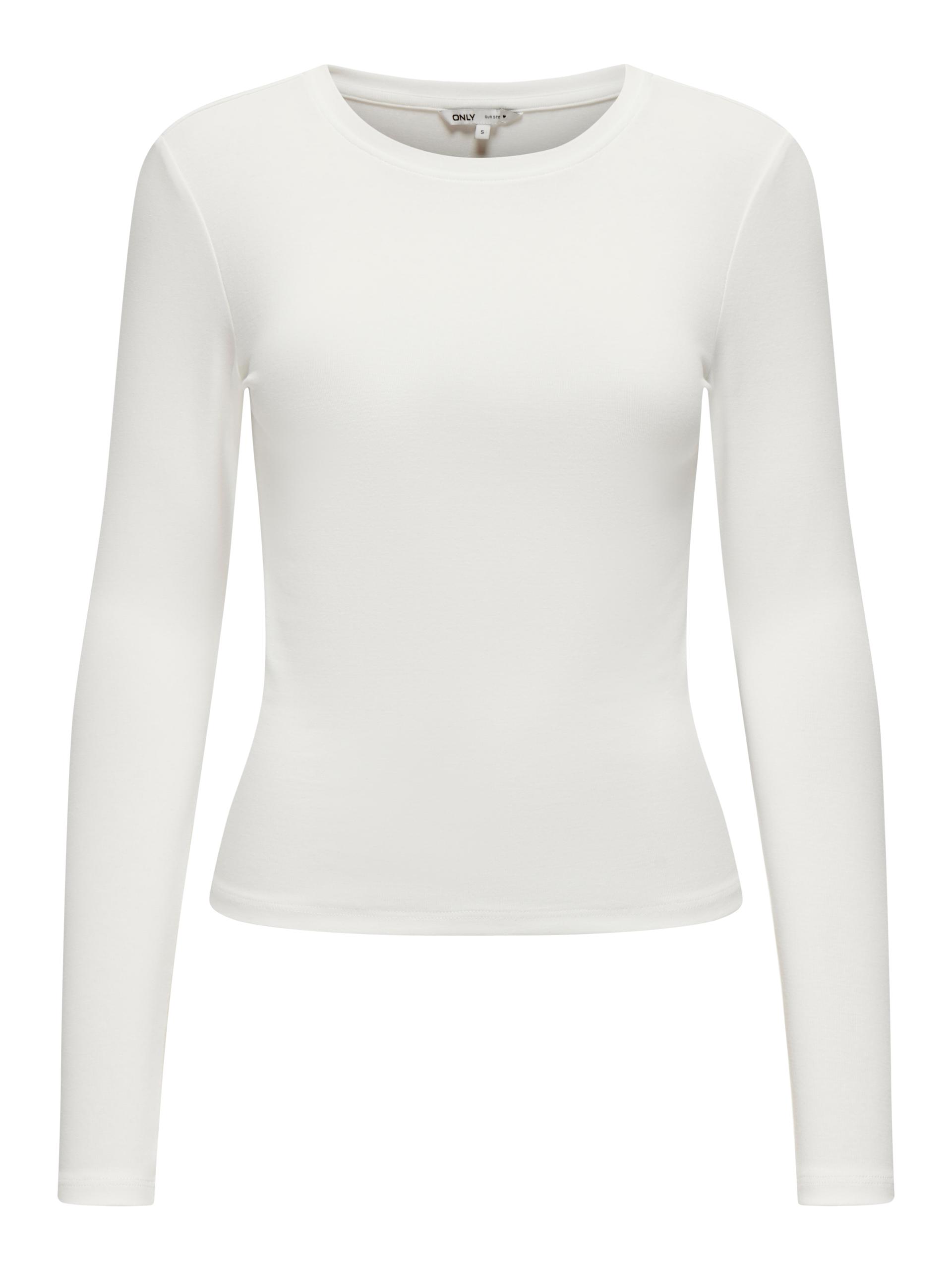 ONLRILEY O-NECK L/S TOP JRS NOOS Weiß XL