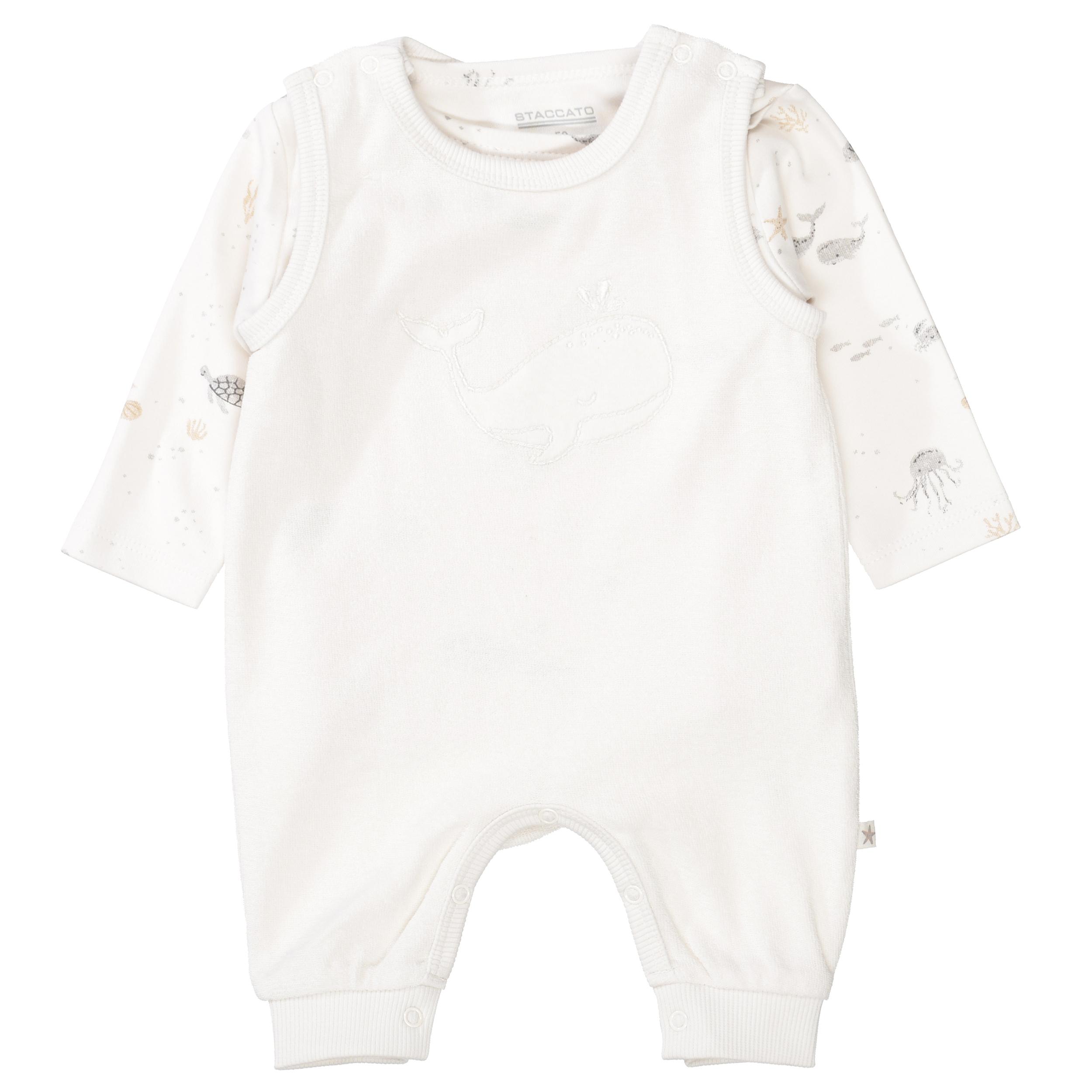 Strampler+Shirt 56 - Cream