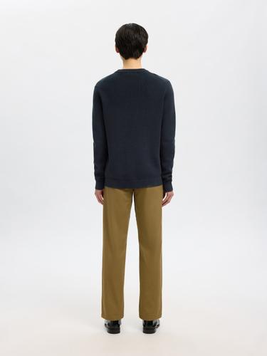 SLHDANE LS KNIT STRUCTURE CREW NECK NOOS M Normal geschnitten - Sky Captain