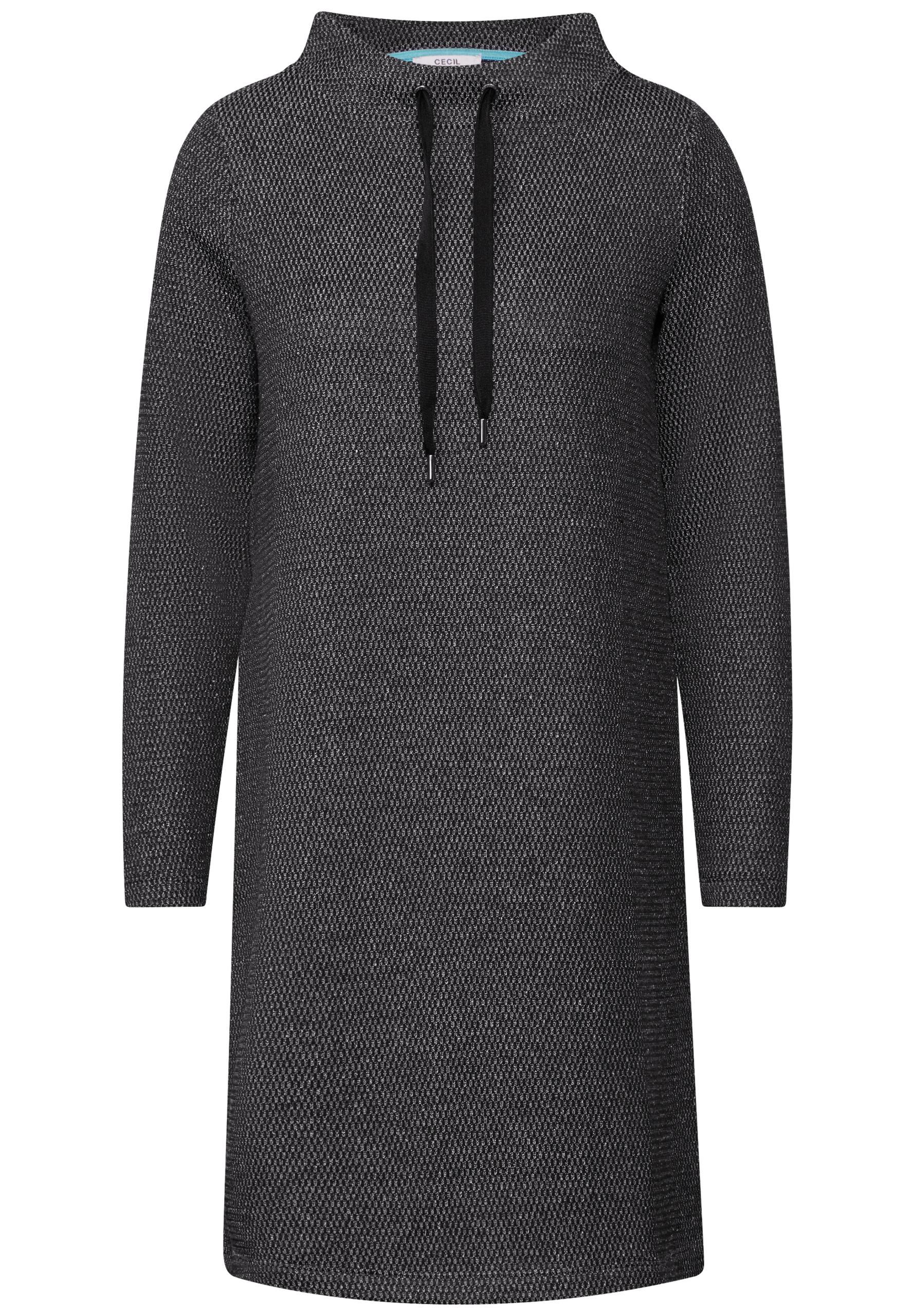 Bouclé-Kleid M - Black