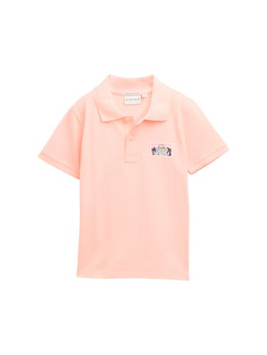 Piqué Poloshirt 128/134 Regular Fit - Soft Neon Coral