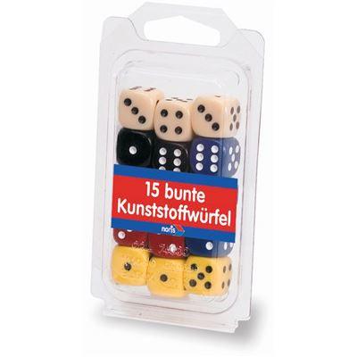 Noris Spiele - Augenwürfel 15 Stück, bunt