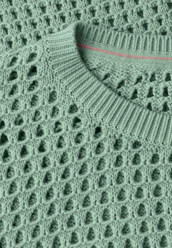 Pullover im Häkel-Optik L - Matcha Green