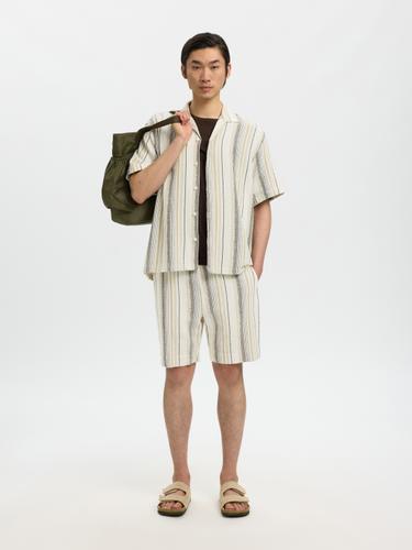 SLHRLXCAL SS SHIRT RESORT M Locker geschnitten - Egret