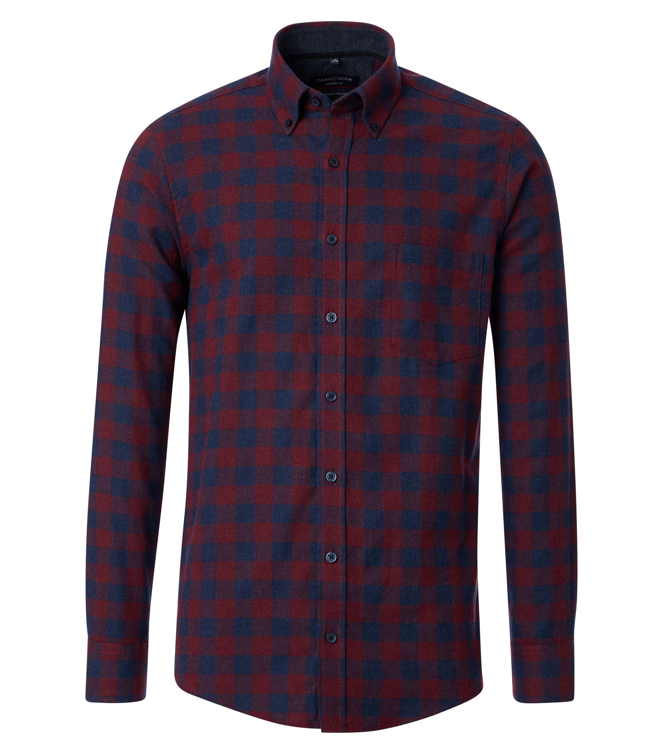 Flanellhemd XL Casual Fit - Rot