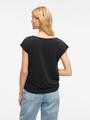 VIMODALA WATERFALL C/S TOP/PB M Locker geschnitten - Black Beauty