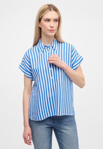 Bluse Leinen Kurzarm 36/Kurzarm LOOSE FIT - Blau