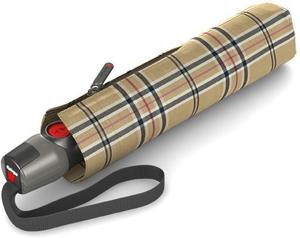 Knirps® Taschenregenschirm »T.200 Medium Duomatic, Check Beige«