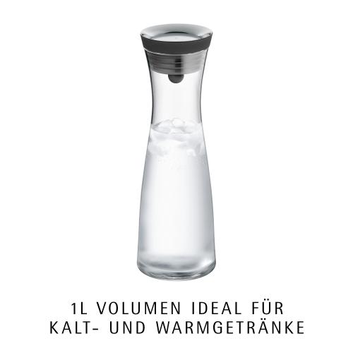 Basic Wasserkaraffe, 1 l, Edelstahl