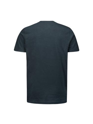 T-Shirt Crewneck Slub Blau S