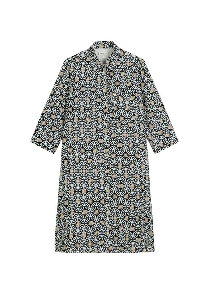 Leinenkleid relaxed 38 Relaxed Fit - Multi/white Cotton