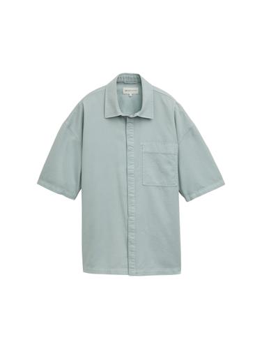 Overshirt Hemd mit kurzen Ärmeln XXL Regular Fit - Light Ice Blue