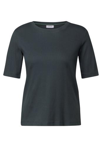 Basic Rippstruktur T-Shirt L - Slate Khaki