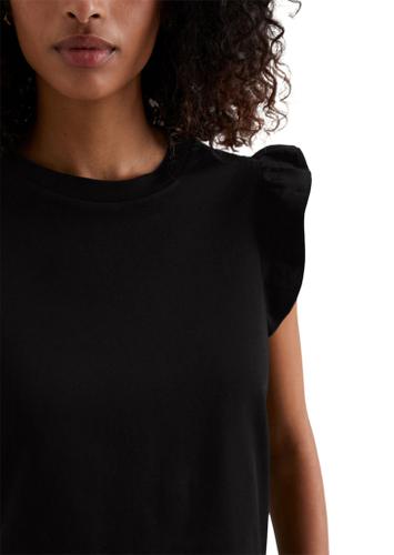 Volant-T-Shirt regular Blau XL