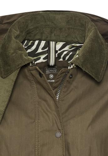 Blouson mit Cordkragen 36 Regular Fit - Dark Khaki