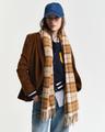 Karierter Wollschal OS - Cumin Beige