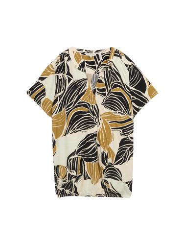 Plus Size - Bluse mit Muster 48 Regular Fit - Neutral Cut Leaves Design