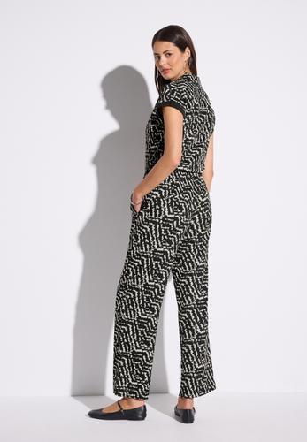 Gemusterter Jumpsuit 36/30 - Black