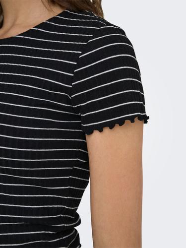 ONLEMMA STRIPE S/S TOP JRS M Normal geschnitten - Black