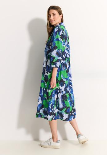 Midikleid mit Print M - Vanilla White