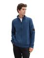 Sweatjacke mit Stehkragen XXXL Regular Fit - Nighttime Blue