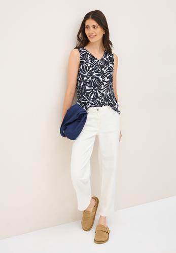 Gemustertes Blusentop L - Urban Dark Blue