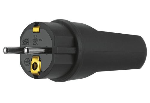 SchuKo-Stecker Vollgummi SK schwarz
