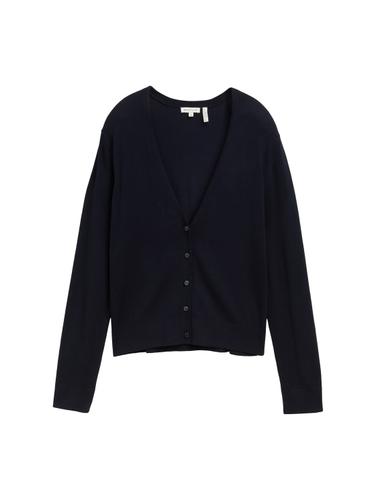 Cardigan mit V-Ausschnitt L Regular Fit - Sky Captain Blue