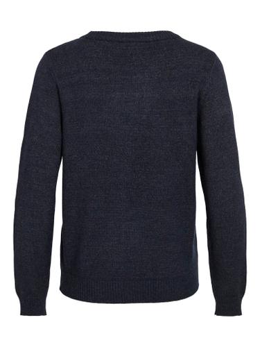 VIRIL O-NECK L/S KNIT TOP - NOOS Blau XL