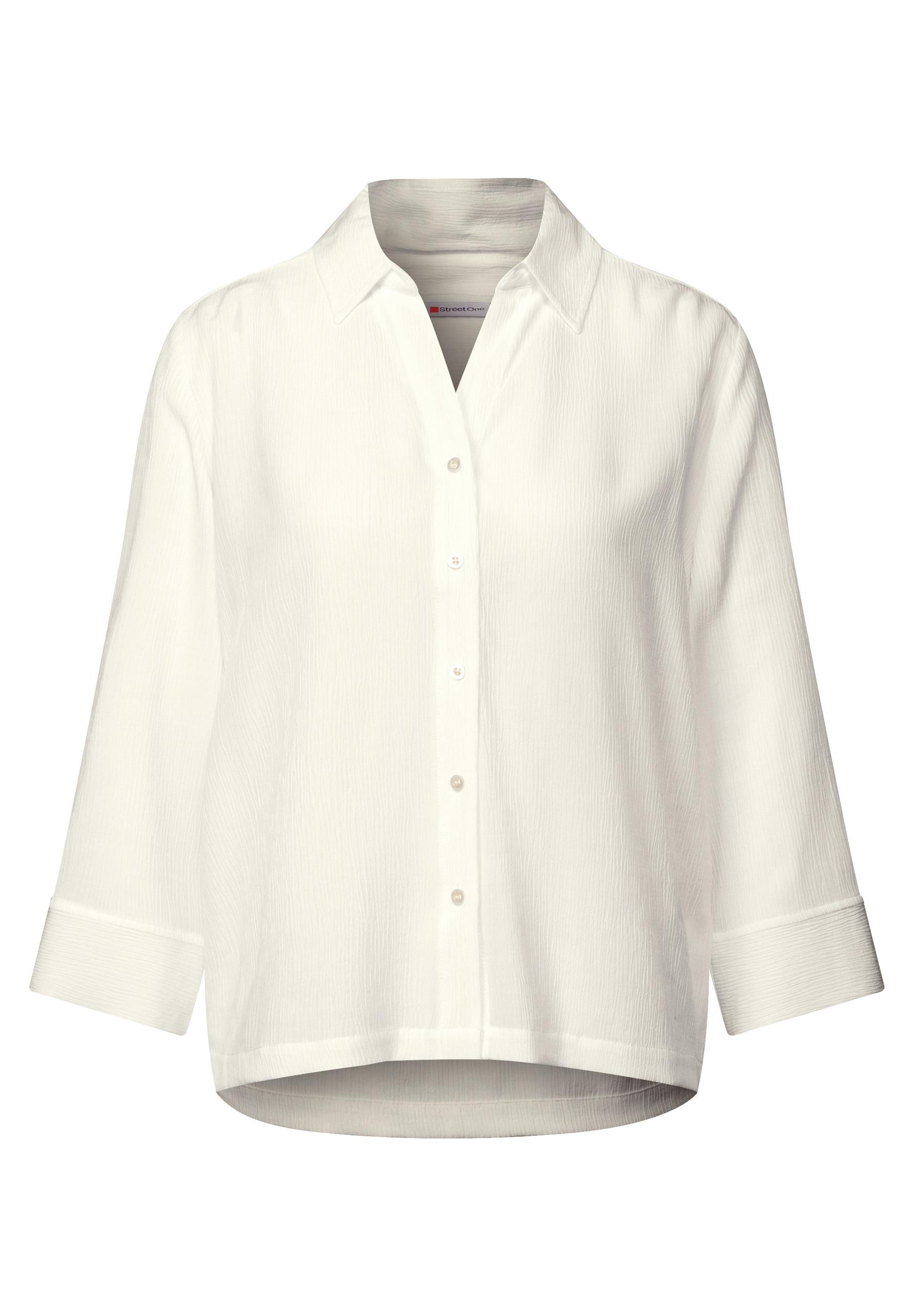 Crinkle-Hemdbluse 36 - Off White